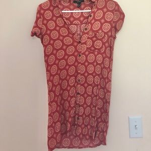 forever 21 button up mini dress